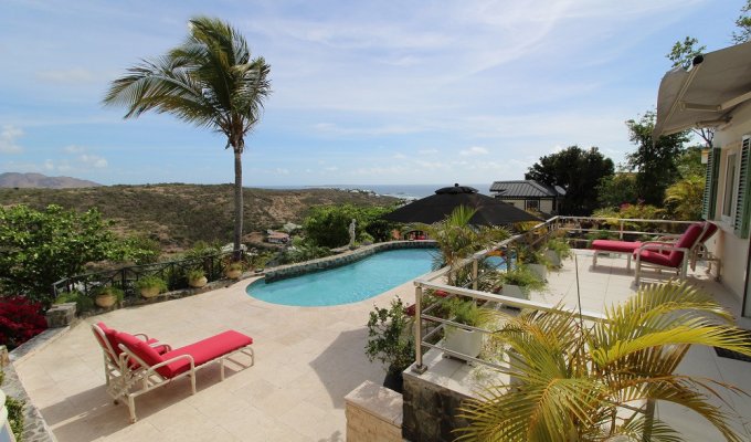 St Maarten Oyster Pond Villa rentals Pool & Jacuzzi ocean view