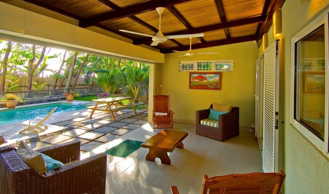 Mauritius Beachfront villa rentals on the south coast with private pool