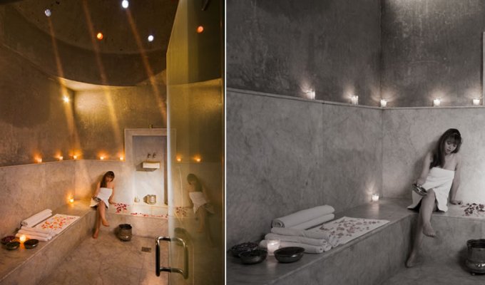 Hammam of luxury hotel in Marrakech