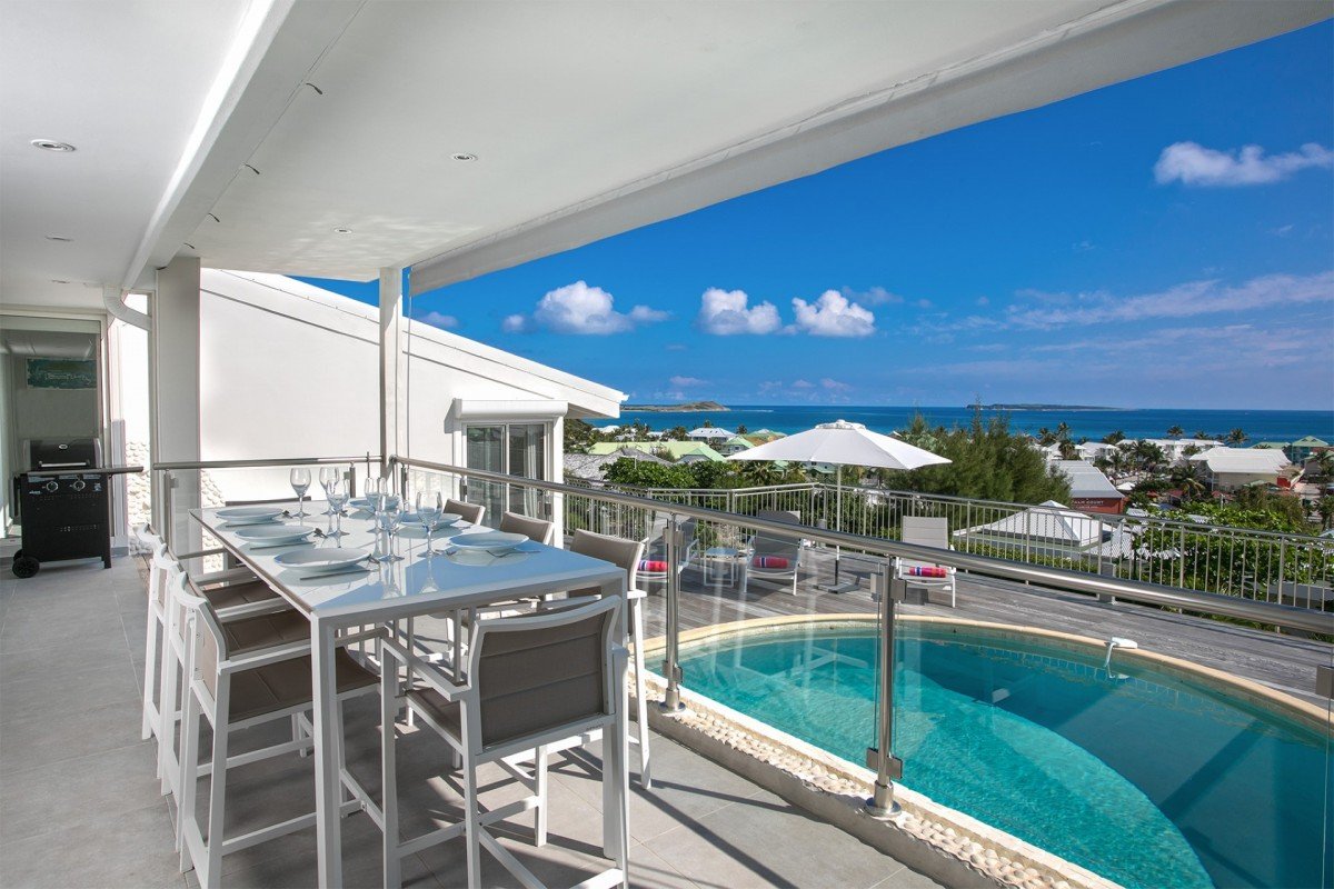 St Martin Orient Bay Villa rentals with pool ocean view