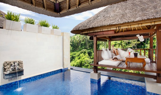 Indonesia Bali Ubud Resort Rentals Villa Terrace with private pool in a luxury complex