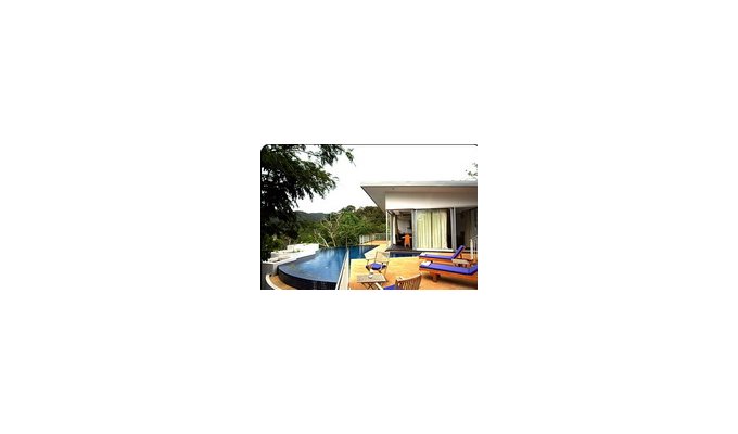 Holiday luxury villa in villas complex with private pool and staff