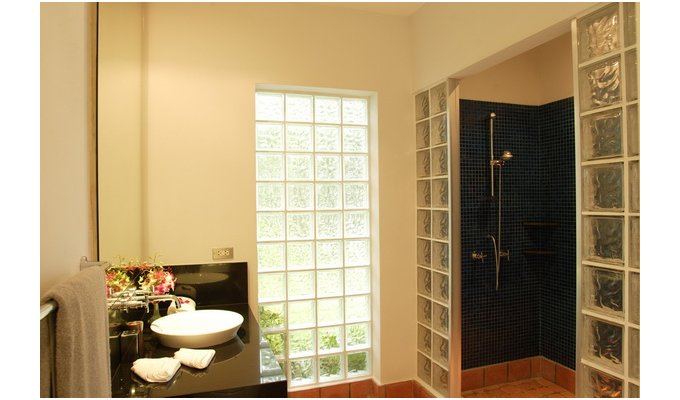 Holiday luxury villa in villas complex with private pool and staff