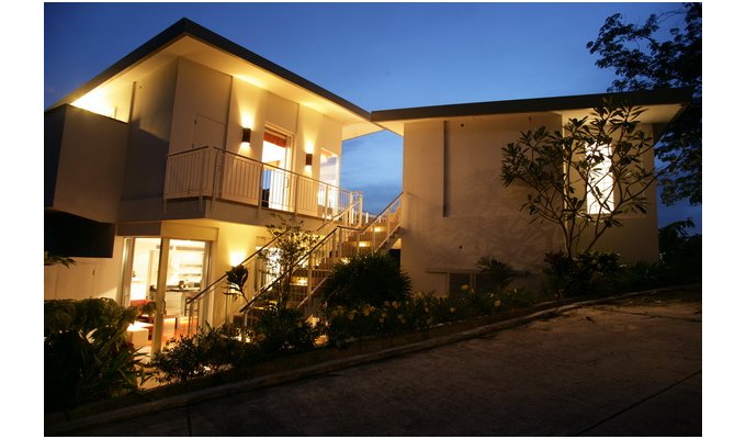 Holiday luxury villa in villas complex with private pool and staff