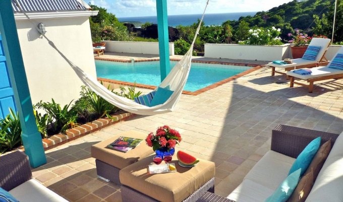 St Barth Villa Rental Marigot Ocean view private Pool