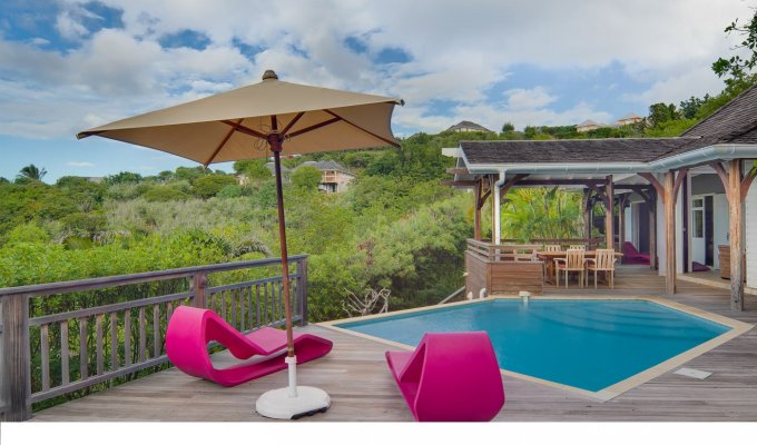 St Barths Holiday Rentals - Luxury Villa Vacation Rentals in St Barthelemy with private pool overlooking the Lagoon of Petit Cul de Sac - Private Estate of Domaine du Levant - FWI