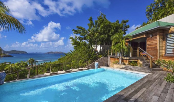 St Barths Vacation Rentals - Seaview Luxury Villa with private pool with exclusive services by hotel Eden Rock-St Barths