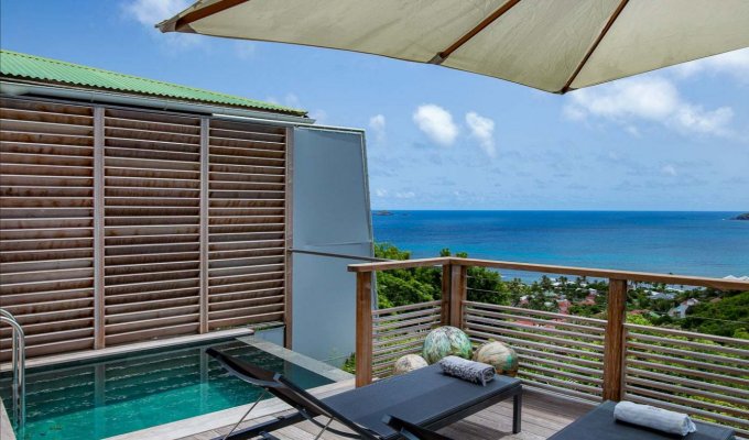 ST BARTHELEMY HOLIDAY RENTALS - Seaview Charming Villa Vacation Rentals with private pool - Anse des Cayes - St Jean hill - St Barts - FWI