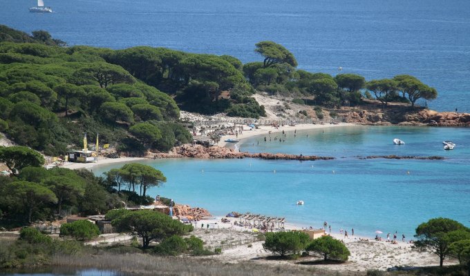 Porto Vecchio Villa Vacation Rentals 700m from Palonbaggia Beach Corsica, shared pool