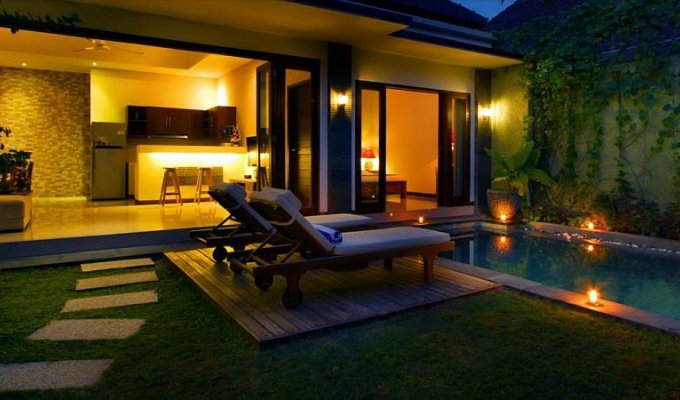 Seminyak Bali villa rental private pool from the beach with staff included