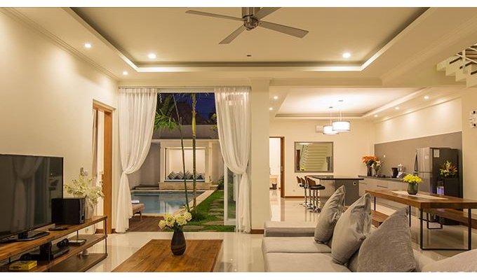 Seminyak Bali villa rental private pool from the beach with staff included