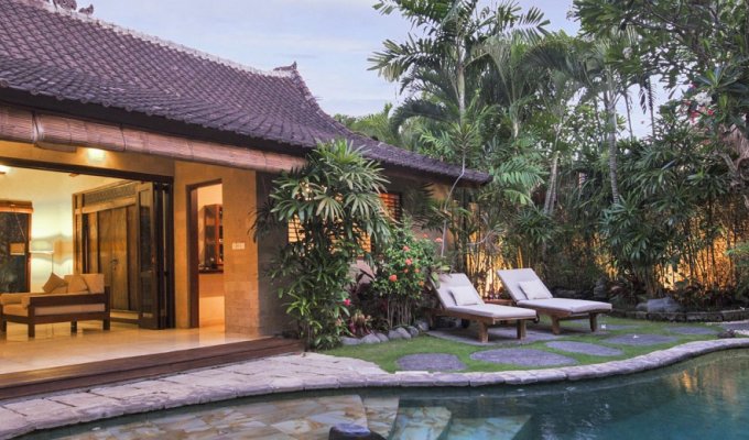 Seminyak Bali villa rental private pool from the beach with staff included