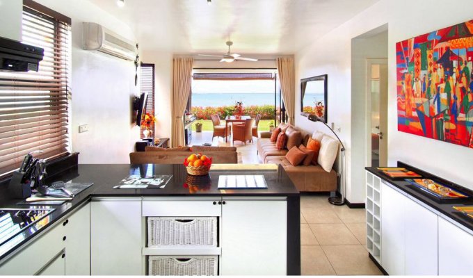 Mauritius beachfront apartment & Penthouses rentals in Trou aux Biches with a panoramic view of the white sandy beach 