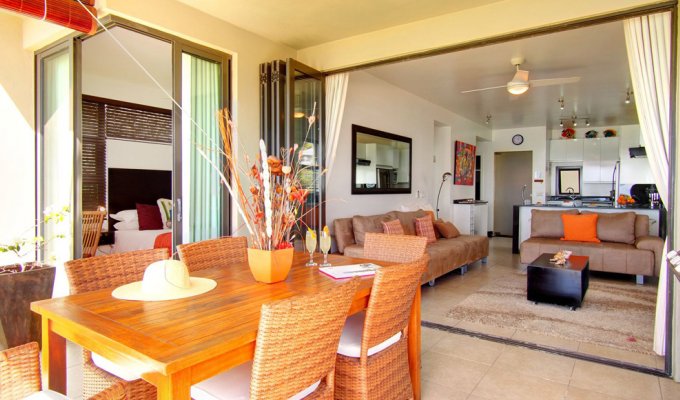 Mauritius beachfront apartment & Penthouses rentals in Trou aux Biches with a panoramic view of the white sandy beach 