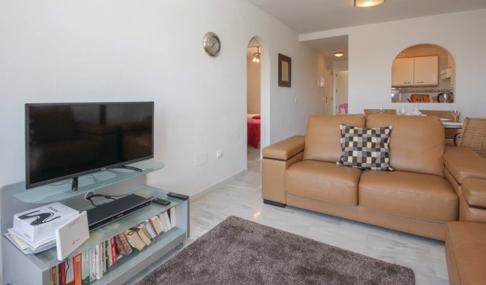 Living room with TV set
