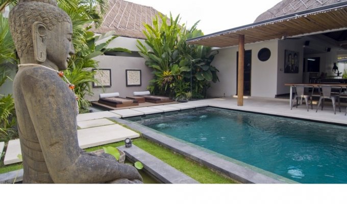 Seminyak Bali villa rental private pool from the beach with staff  