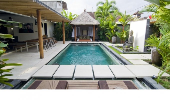 Seminyak Bali villa rental private pool from the beach with staff  