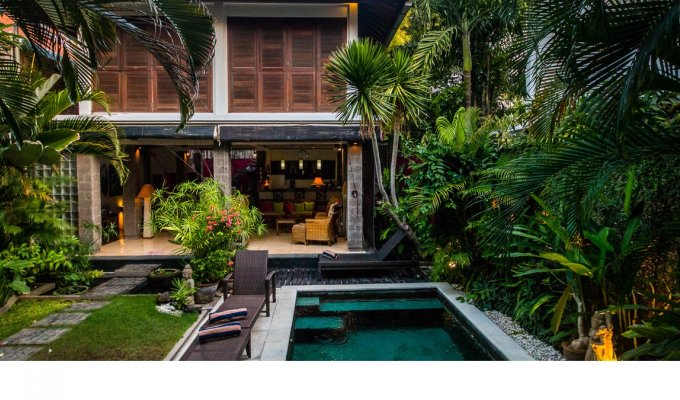 Seminyak Bali villa rental private pool from the beach with staff  