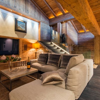 Image showcasing Verbier Luxury Ski Chalet Rental Pool Hammam Sauna Jacuzzi